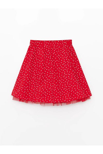 LC Waikiki Kids Elastic Waist Patterned Girls' Flared Skirt