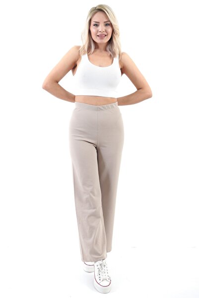 TİGERS S Women's Flared Wide Leg Trousers