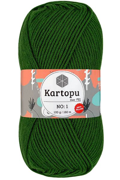 Kartopu Νο:1 Πράσινο νήμα πλεξίματος χειρός κατά της τσιμπήματος K1391