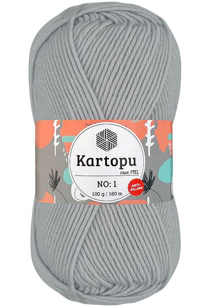 Kartopu No:1 Anti-pilling Hand Knitting Yarn Alaska Gray K992