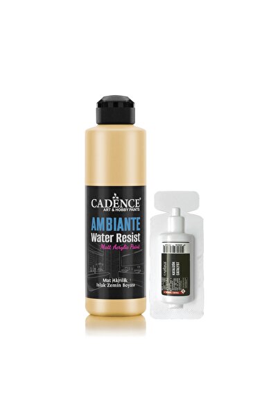 Cadence Ambiente Suya Dayanıklı Metalik Akrilik Boya Awm-04 Antik Altın 250ml...
