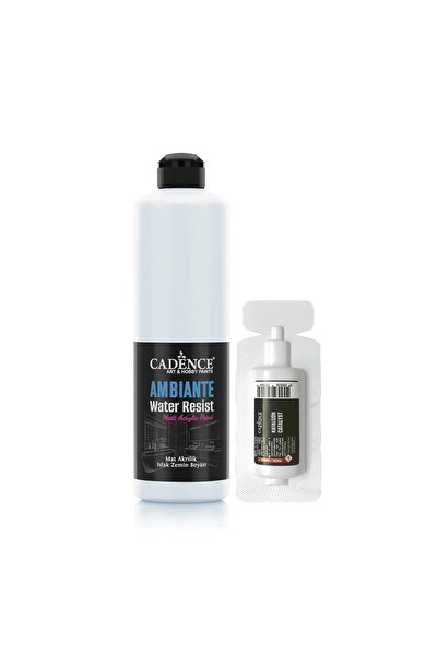 Cadence Ambiante Suya Dayanıklı Akrilik Boya Aw-03 Eskimiş Beyaz 500ml + Kata...