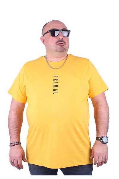 MocGrande Yellow Primal 23102 - Μπλουζάκι με λαιμόκοψη σε μεγάλο μέγεθος