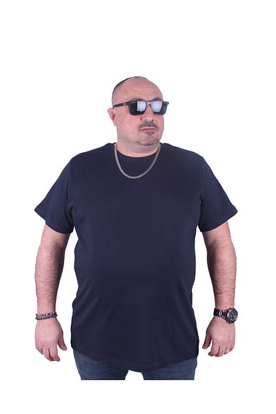 MocGrande Μπλουζάκι Basic Plus Size 11100 Navy Blue