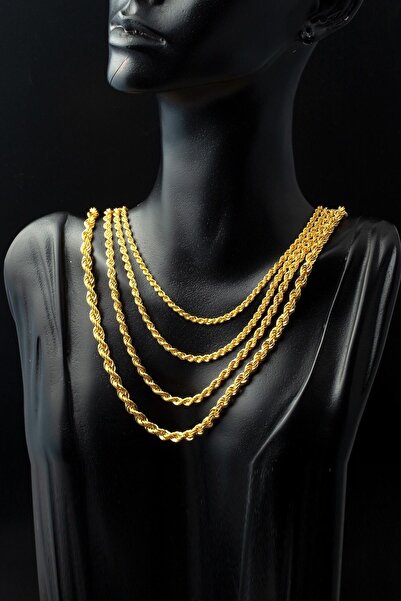 Bilezikci Burgulu 14 Ayar Altın Zincir - 45 cm