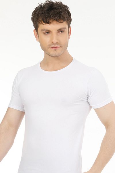 Onurel 2-Piece Cotton Lycra Men's O-Neck Half Sleeve Badi Athlete