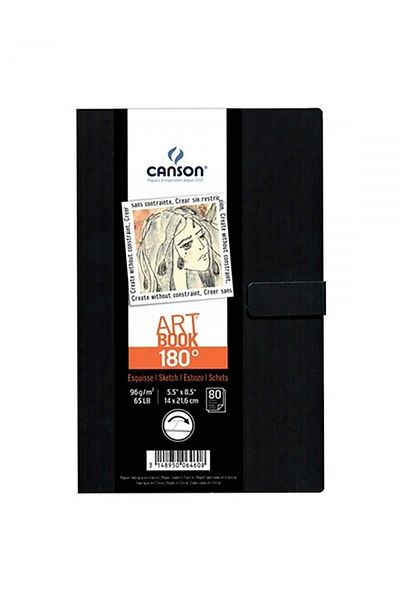 Canson Art Book 180° Openable Sketch Drawing Notebook 96 Gr14x21.6 cm80 Sheets