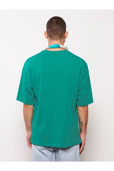 LC Waikiki Ανδρικό μπλουζάκι casual Crew λαιμόκοψη κοντό μανίκι βαμβακερό χτενισμένο