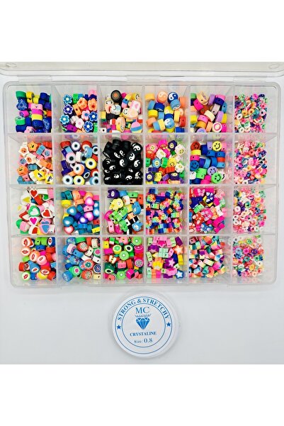 Egem aksesuar 300 Adetli Dev Fimo Boncuk Seti Takı Malzemeleri