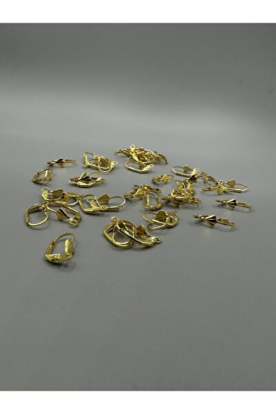 Egem aksesuar Обеци с форма на листо, златист цвят, 50 броя