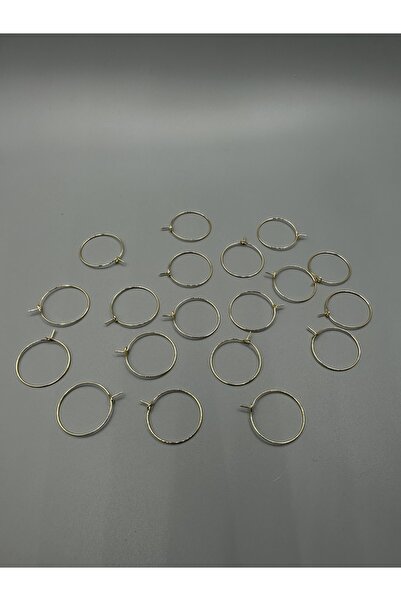 Egem aksesuar خاتم ذهبي اللون مقاس 25 مم لا يفقد بريقه مادة المجوهرات 20 قطعة