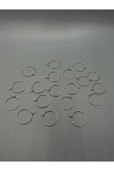 Egem aksesuar 25 Mm Gold Renk Halka Kararma Yapmaz Küpe Takı Malzemesi 10 Adet