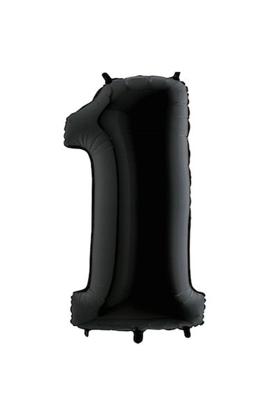 parti sürprizi Black 1 Number Foil Balloon 100 Cm 1 Piece