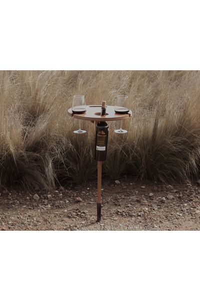 Buenno Doğal Ağaçtan Taşınabilir, Katlanabilir, Dekoratif Masa Bahçe Masası E...