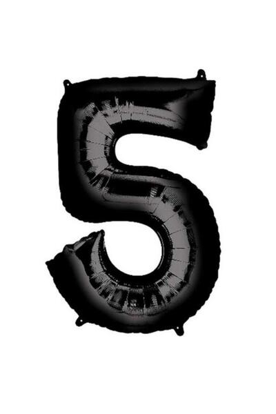 parti sürprizi Black 5 Number Foil Balloon 100 Cm 1 Piece