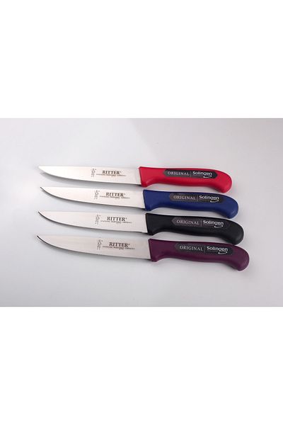 Solingen Daily Use Knife Blue 4 Pieces, 15 Cm
