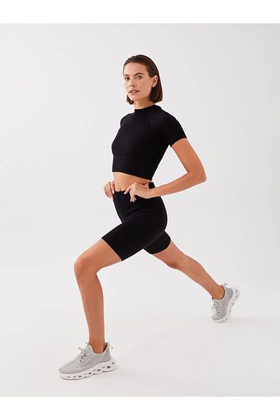 LC Waikiki Nahtlose Sport-Leggings für Damen mit elastischem Bund und einfarbig