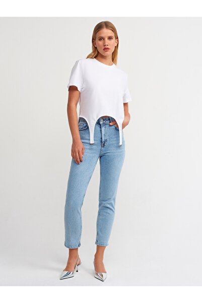 Dilvin 70839 Παντελόνι Snow Wash Mom - Ice Blue