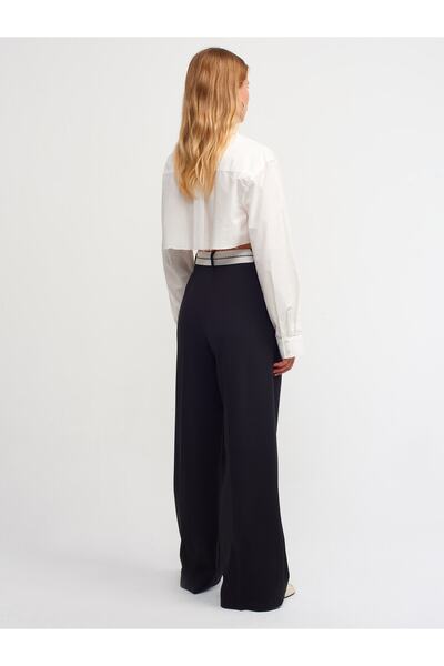 Dilvin Kıvrık Belli Yüksek Bel Pantolon