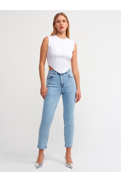 Dilvin 20625 Crop Top-alb
