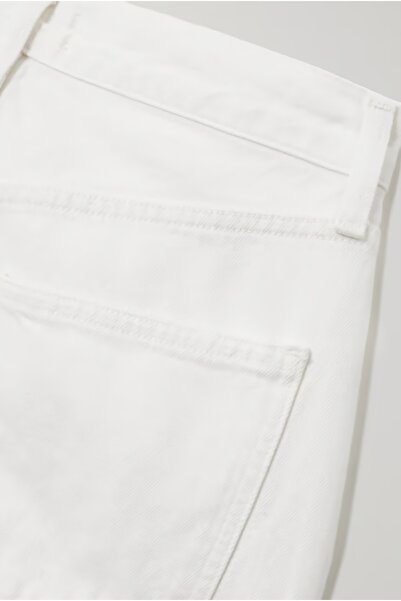 LİMABEL High Waist White Cargo Pocket Jeans 100% Cotton