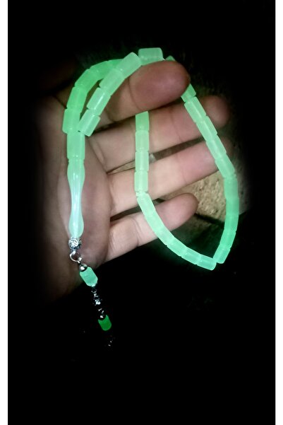 Newa Jewellry Rozariu cu pisică de ochi, model tăiat, fosforescent