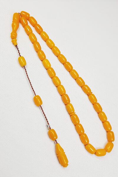 Newa Jewellry Mărgele de rugăciune de chihlimbar de foc cu stoarcere sistemată