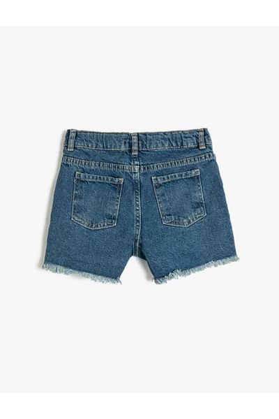 Koton Jeansshorts für Mädchen mit Destroyed-Pocket-Baumwolle