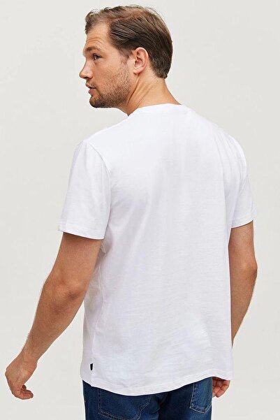 Buğraterzimoda Futureahead Printed Regular Fit Men's White T-Shirt