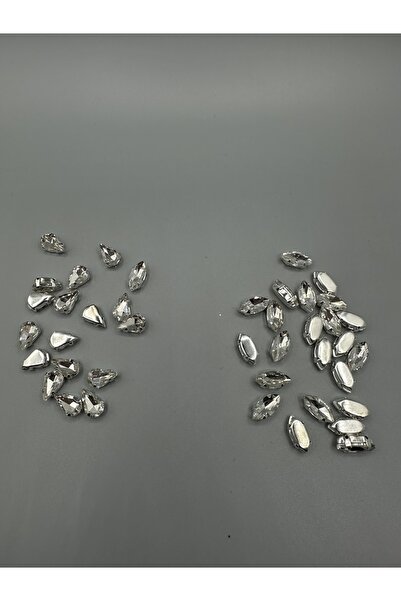 Egem aksesuar 10 Adet Büyük Damla, 10 Adet Damla, 10 Adet Mekik Kasalı Dikme ...