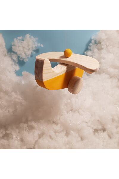 websunday El Yapımı Ahşap Oyuncak Uçak, Eğitici, Kreatif, Vintage Ve Doğal Ve Güvenli Ahşap Bebek Oyuncak