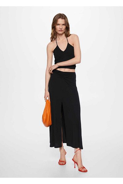 MANGO Woman Knitwear Cropped Blouse