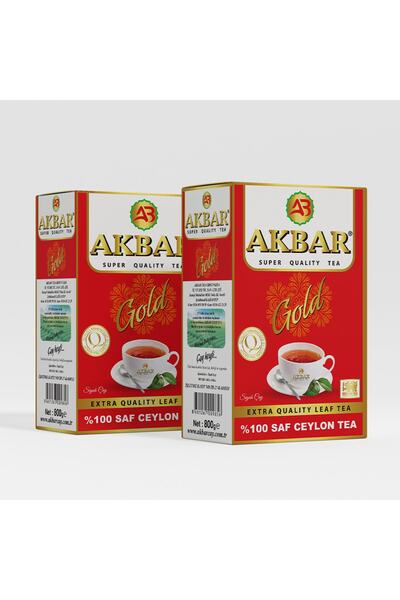 Akbar Gold %100 Orjinal Garantili Saf Seylan Çay 800 gr X 2 Adet