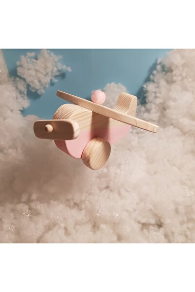 websunday El Yapımı Ahşap Oyuncak Uçak, Eğitici, Kreatif, Vintage Ve Doğal Ve Güvenli Ahşap Bebek Oyuncak