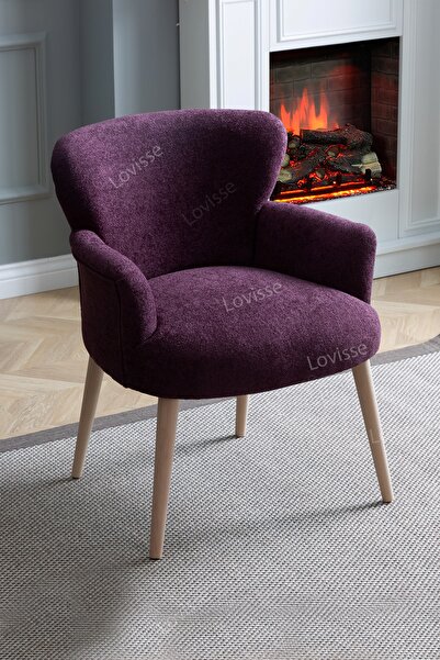 LOVİSSE HOME Teddy Berjer , Mor - Mürdüm Salon, Balkon, Ofis, Bekleme, Güzellik Merkezi