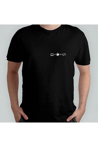 Pixxa Προγραμματιστής / Κωδικοποιητής 100% Cotton Crew Neck T-shirt Model - 7