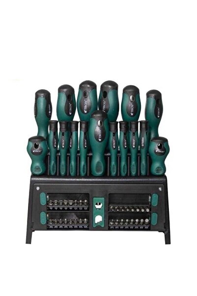 TROY 22350 Tornavida Bits Uç Seti, 50 Parça