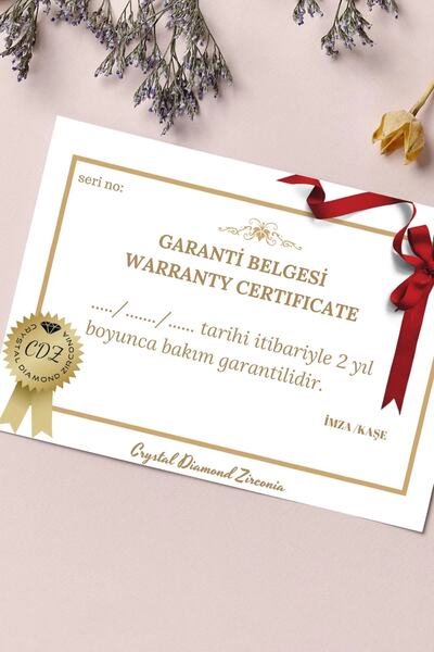 Crystal Diamond Zirconia Işıklı Kutuda 9 Karat Su Yolu Bileklik