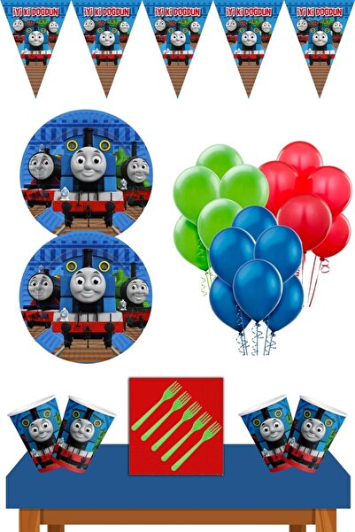 Parti Furyası مفهوم عيد ميلاد توماس والأصدقاء 16 شخصًا مجموعة عيد ميلاد توماس والأصدقاء الاقتصادية