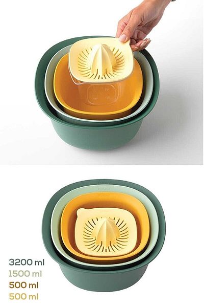 Mutfak Köşesi 5-piece Chef Mixing Bowl and Strainer Set