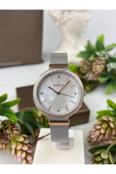 Essence 5 Atm Waterproof Wicker Women's Wristwatch - Mother of Pearl Dial