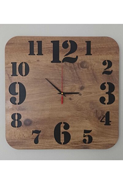 Ahşap Ceas de perete decorativ pătrat