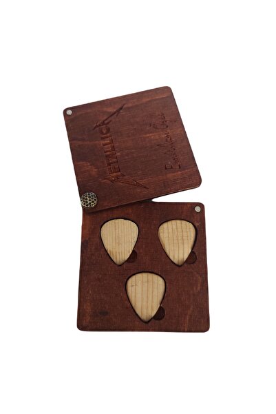 Donizetti Kişiye Özel Ahşap Pena Kutusu 3 Pena Metallica Hediye Paketi