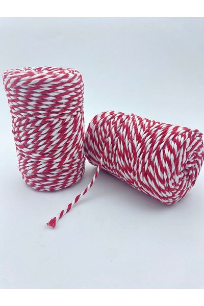BabyMeva Red and White Christmas Package Ornament -200 Gr 1 Piece
