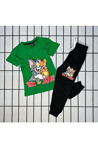 öykümgaleria طقم علوي وسفلي صيفي للأولاد من توم وجيري