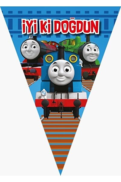 Parti Furyası Thomas And Friends Mega Size 70x100 Cm Banner Birthday Concept Banner 16 Person Thomas And Back
