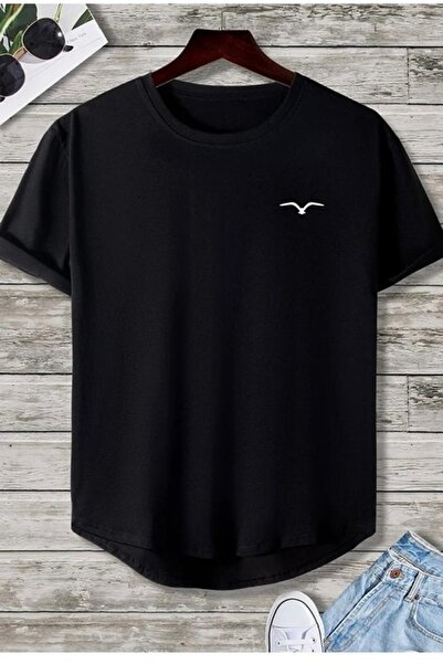 Tarzsokak Tricou de bază unisex cu imprimeu minimal negru