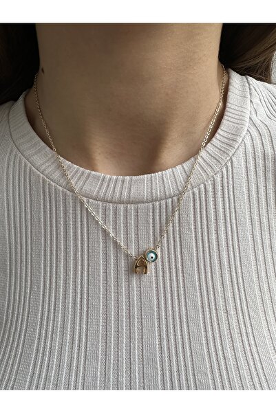 Everglow Jewelry A Harfli Üç Boyutlu Altın Kaplama Kararmaz Gold Kolye