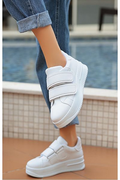 Mimas Store Pantofi sport pentru femei cu talpă ortopedică cu velcro