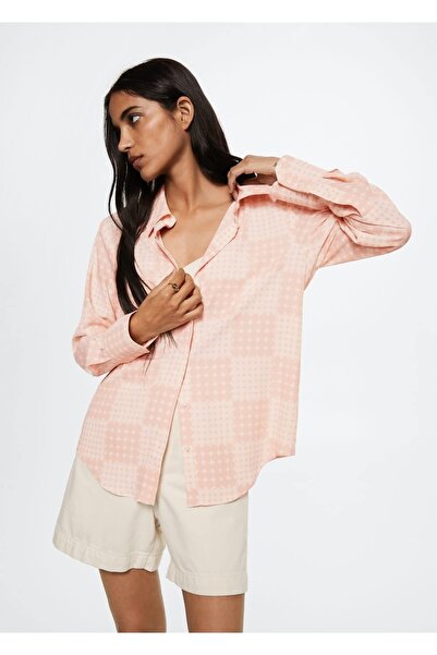 MANGO Woman Dökümlü Düğmeli Gömlek